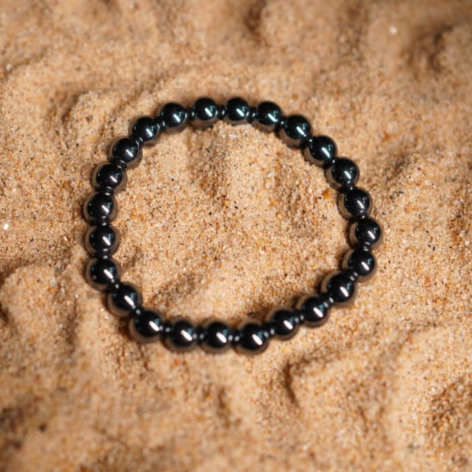 Silver Hematite Bracelet – Grounding, Strength & Focus