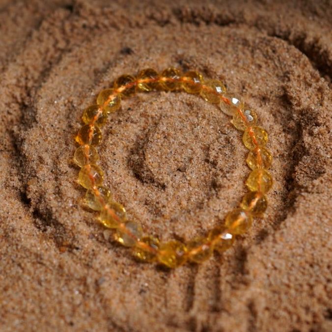 Citrine Diamond-Cut Bracelet – Abundance, Joy & Success