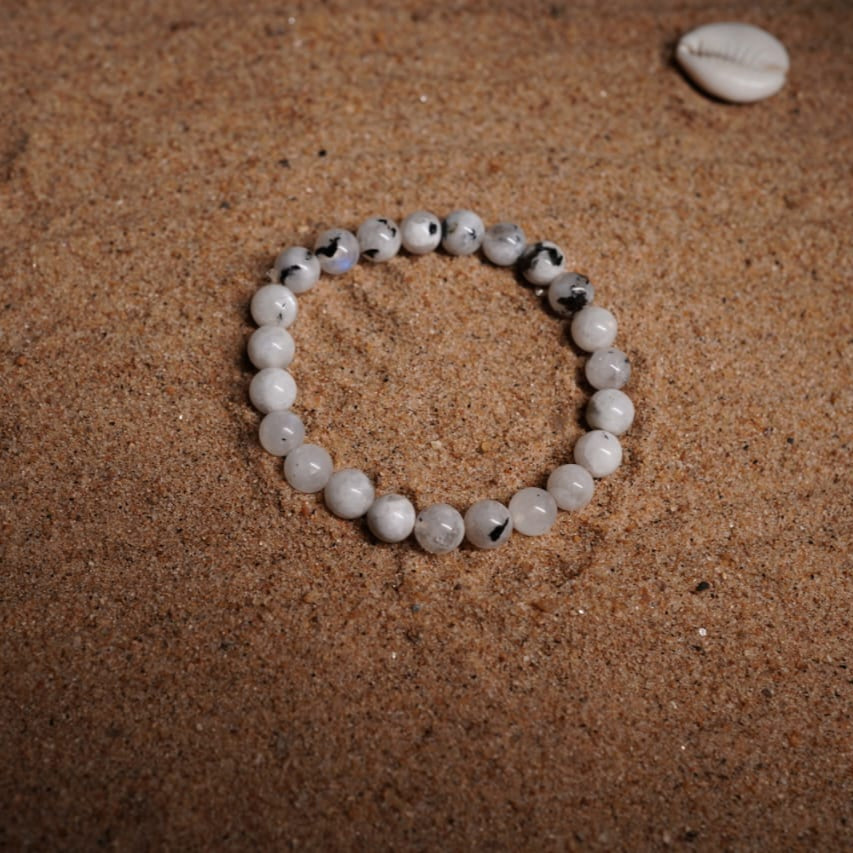 Rainbow Moonstone Bracelet – Intuition, Balance & Feminine Energy