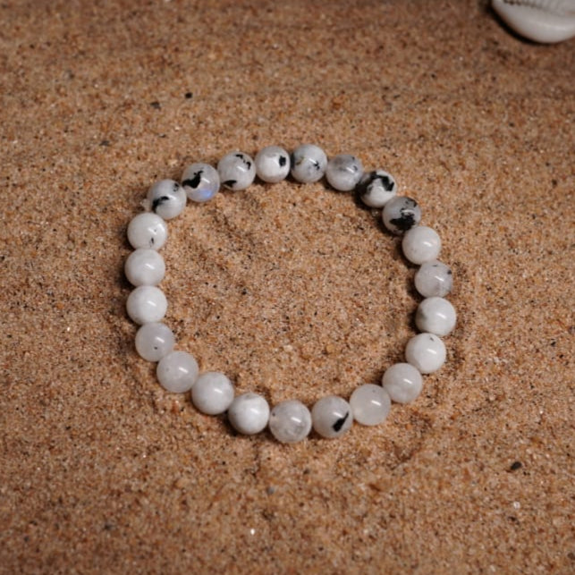 Rainbow Moonstone Bracelet – Intuition, Balance & Feminine Energy