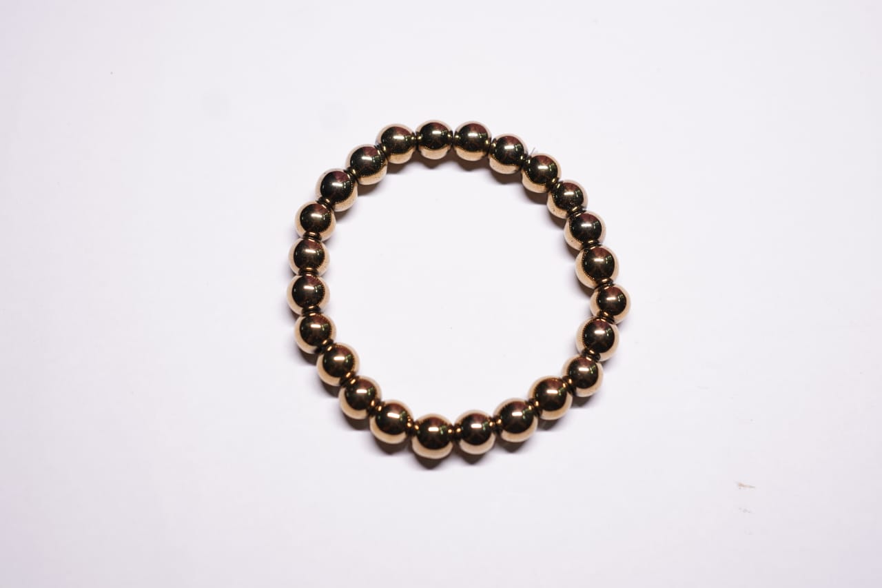 Golden Hematite Bracelet – Strength, Focus & Prosperity