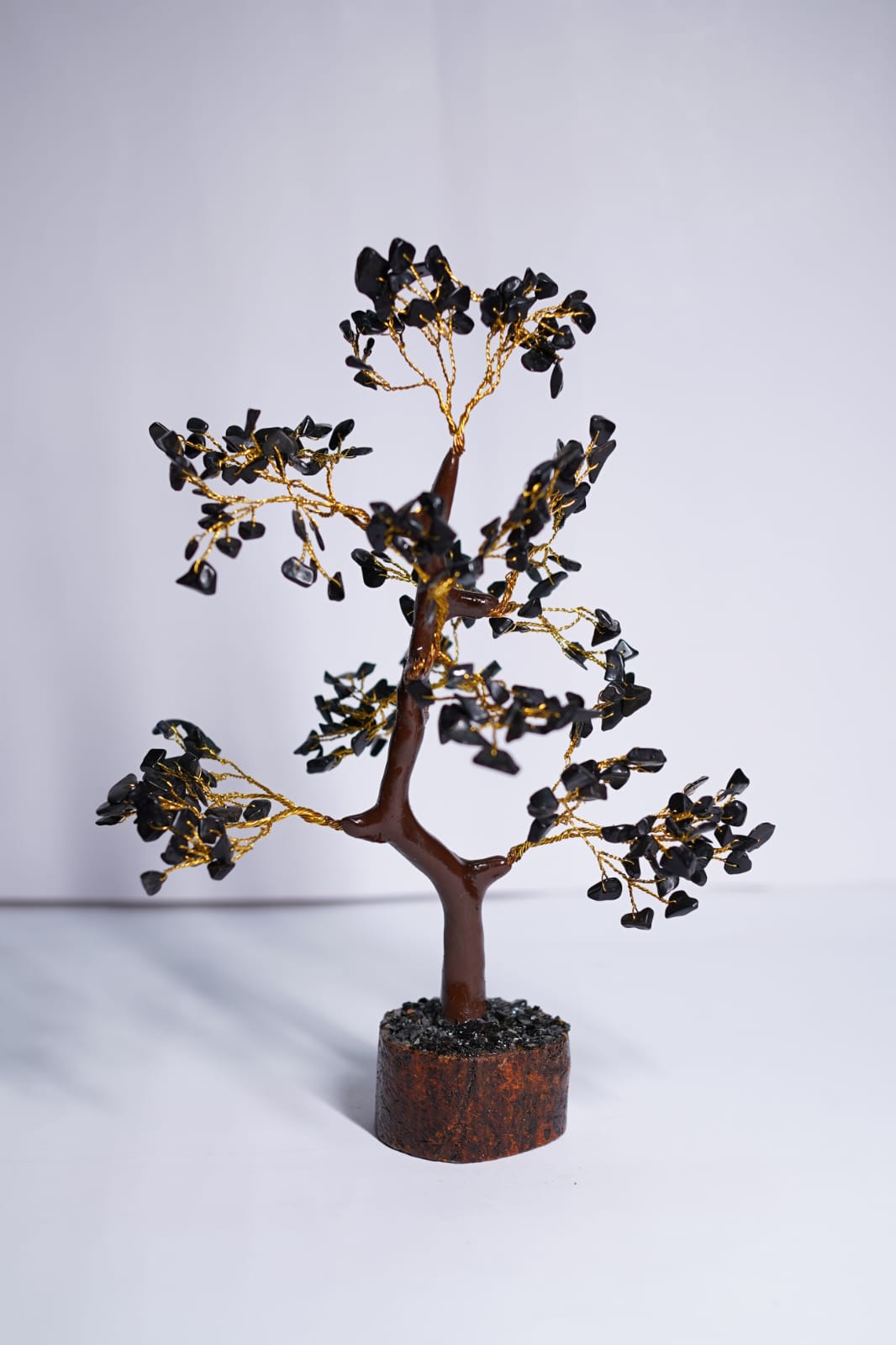 Black Tourmaline Crystal Tree – 300 Beads | Protection, Grounding & Strength