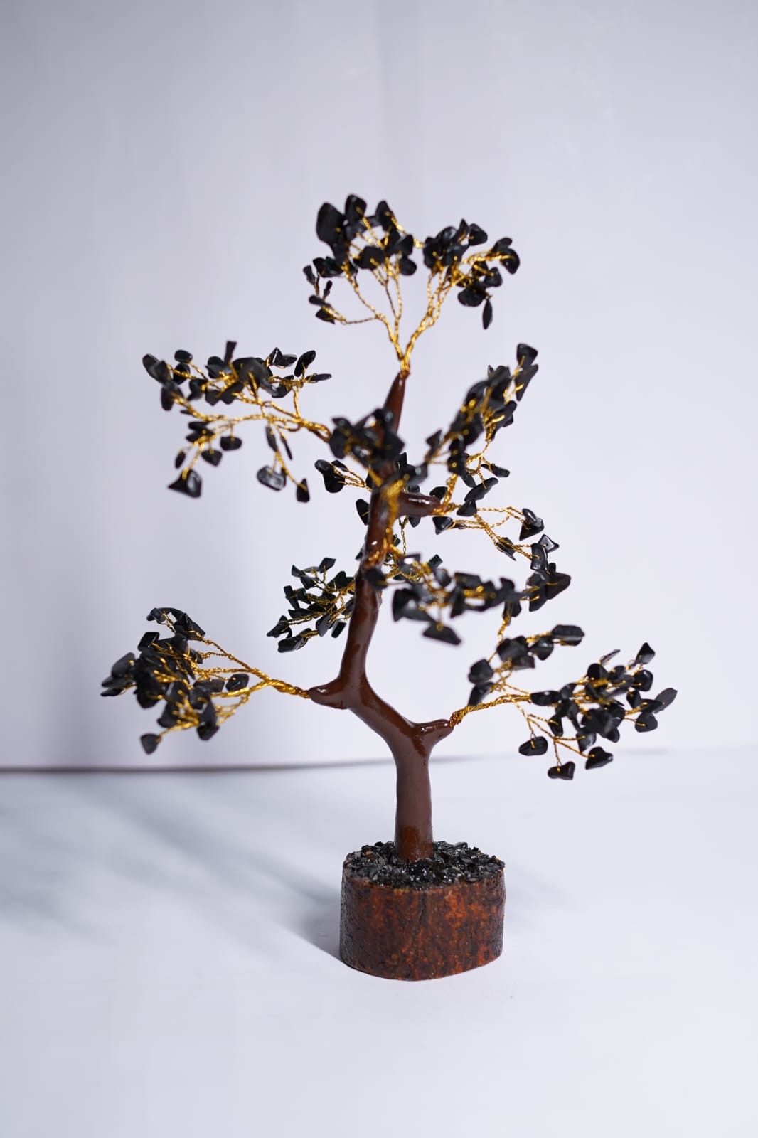 Black Tourmaline Crystal Tree – 300 Beads | Protection, Grounding & Strength