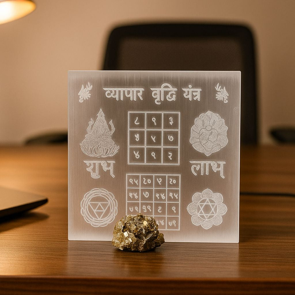 💰✨ Dhan Vriddhi Combo – Vyapaar Vriddhi Yantra & Pyrite for Wealth, Success & Prosperity