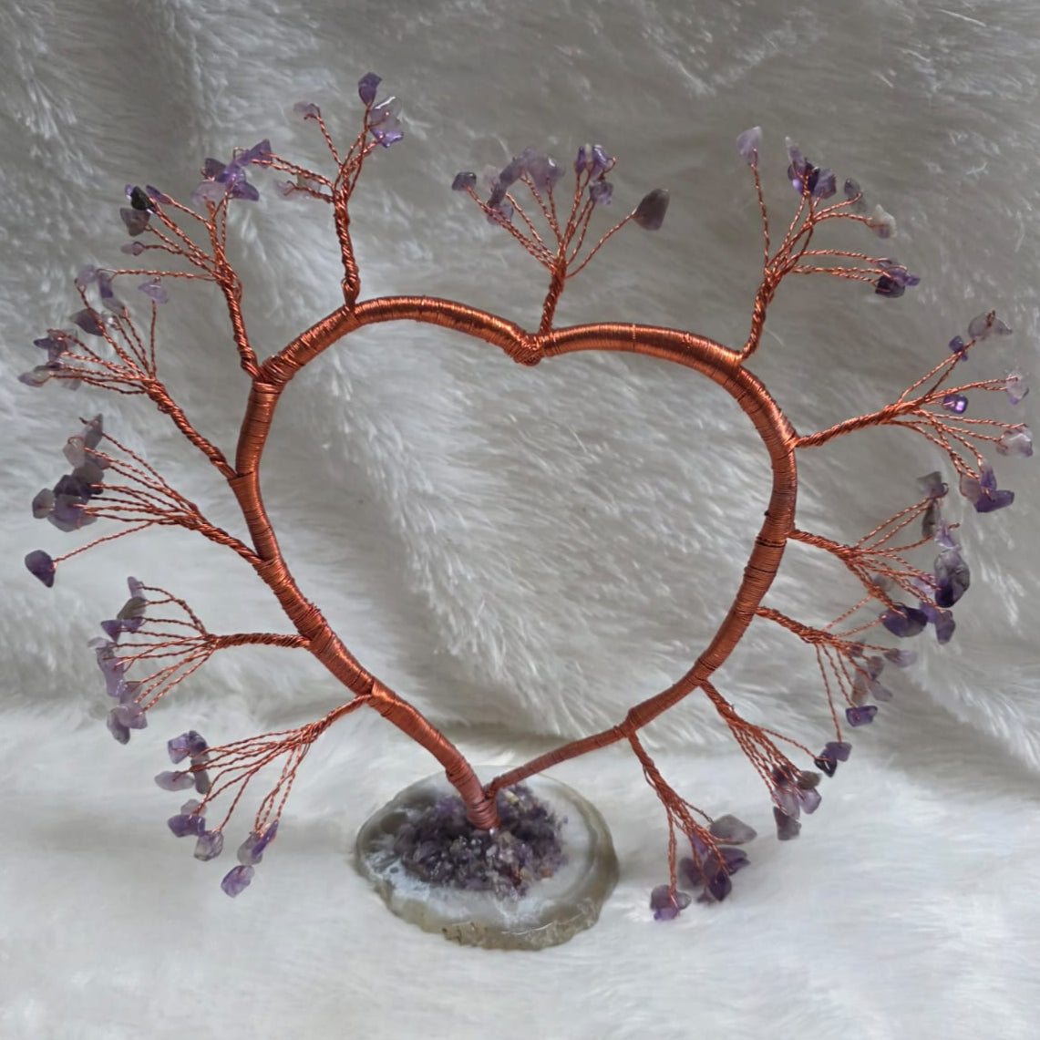💜🌳 Amethyst Heart-Shaped Tree – Calmness, Healing & Spiritual Growth
