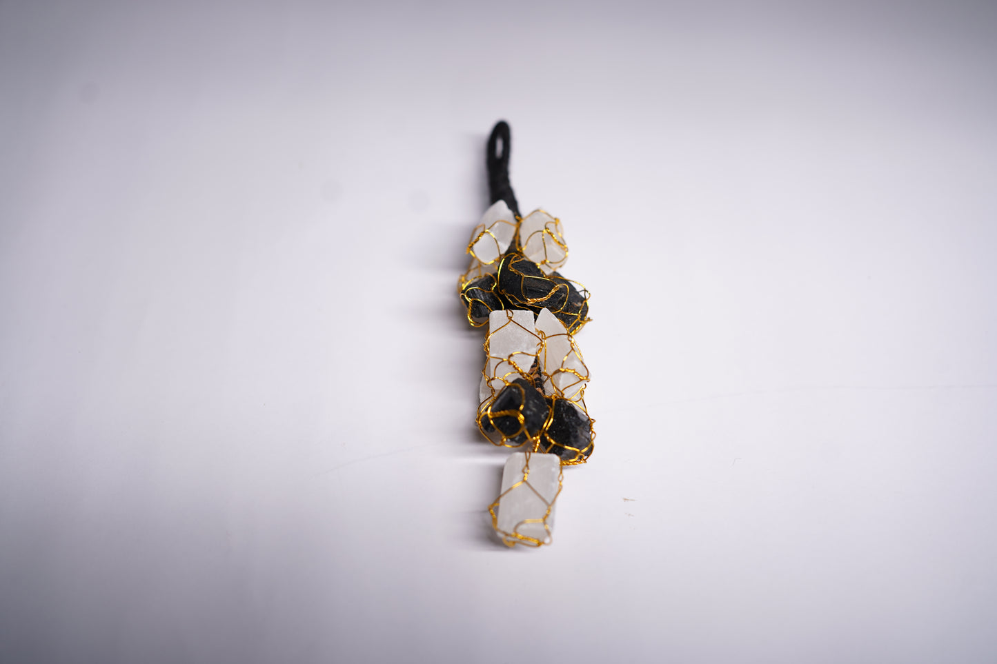 Black Tourmaline and Selenite Hanging