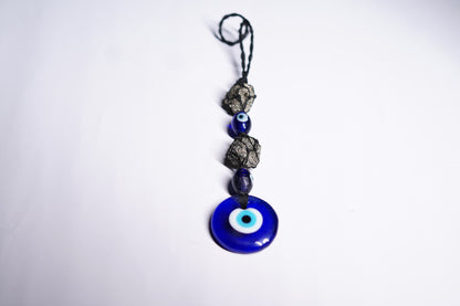 Pyrite Cluster with Evil Eye Hanging
