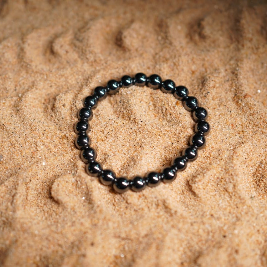 Silver Hematite Bracelet – Grounding, Strength & Focus