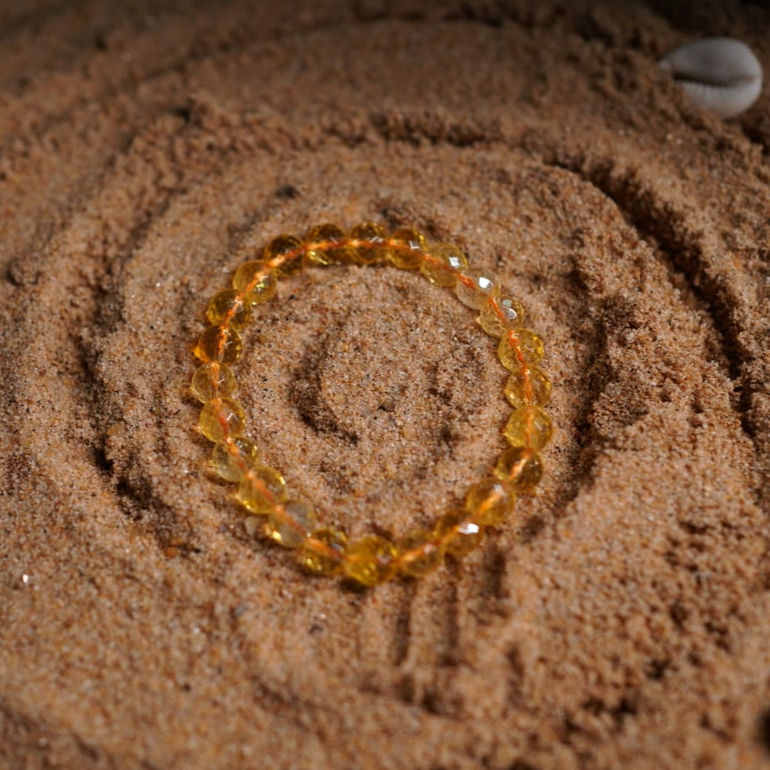 Citrine Diamond-Cut Bracelet – Abundance, Joy & Success