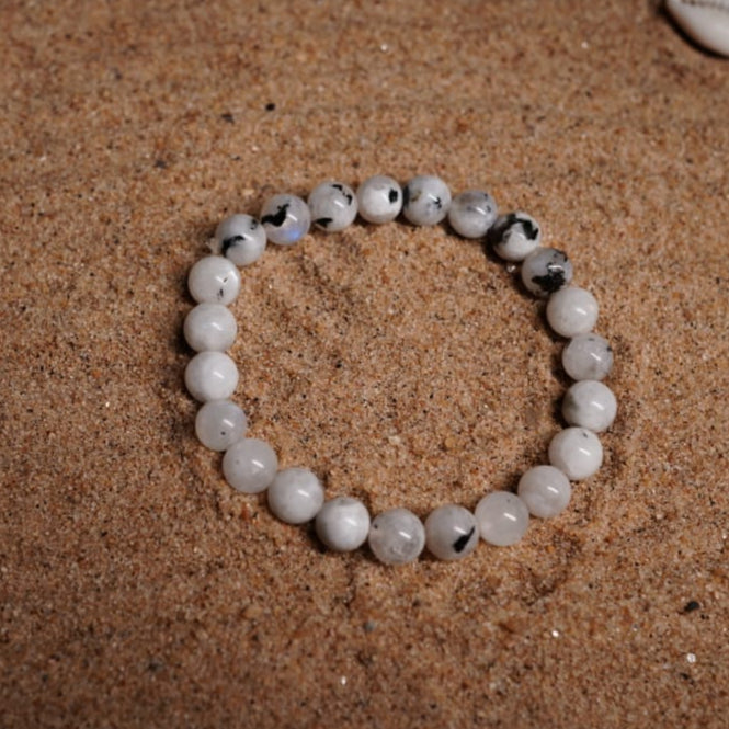 Rainbow Moonstone Bracelet – Intuition, Balance & Feminine Energy