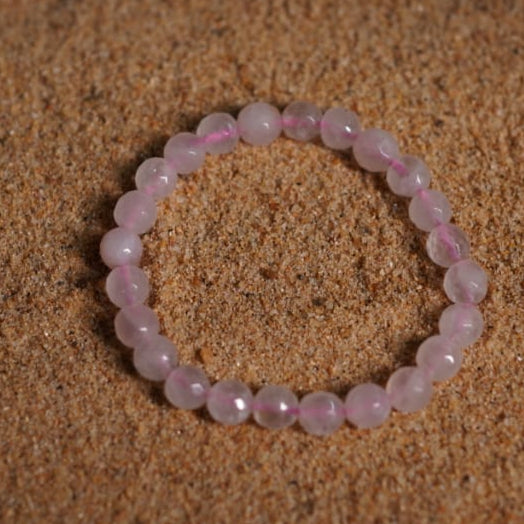 Rose Quartz – Diamond Cut Bracelet | Love, Harmony & Emotional Healing