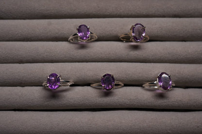💜 Amethyst Ring – Peace, Protection & Spiritual Growth
