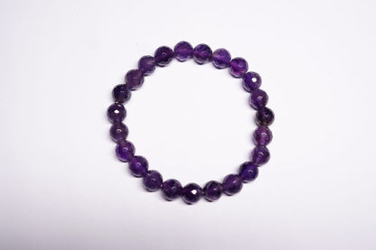 Amethyst Diamond-Cut Bracelet – Calm, Clarity & Spiritual Protection
