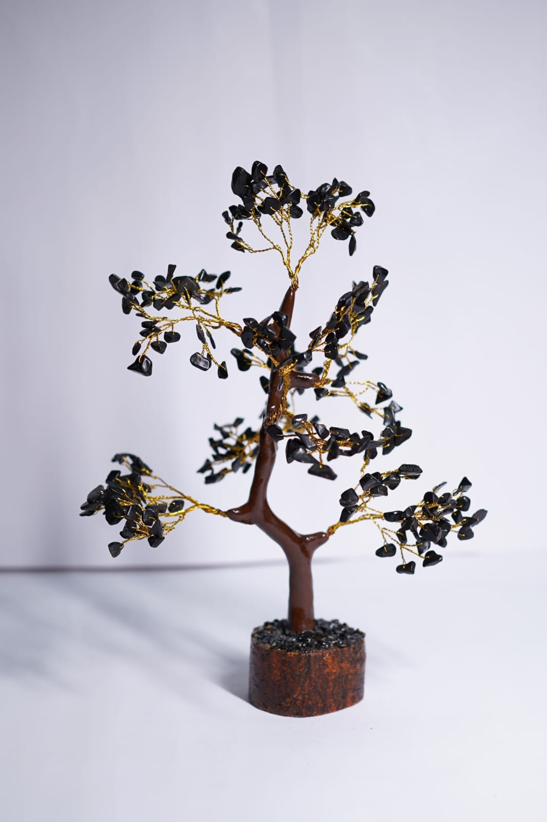 Black Tourmaline Crystal Tree – 300 Beads | Protection, Grounding & Strength