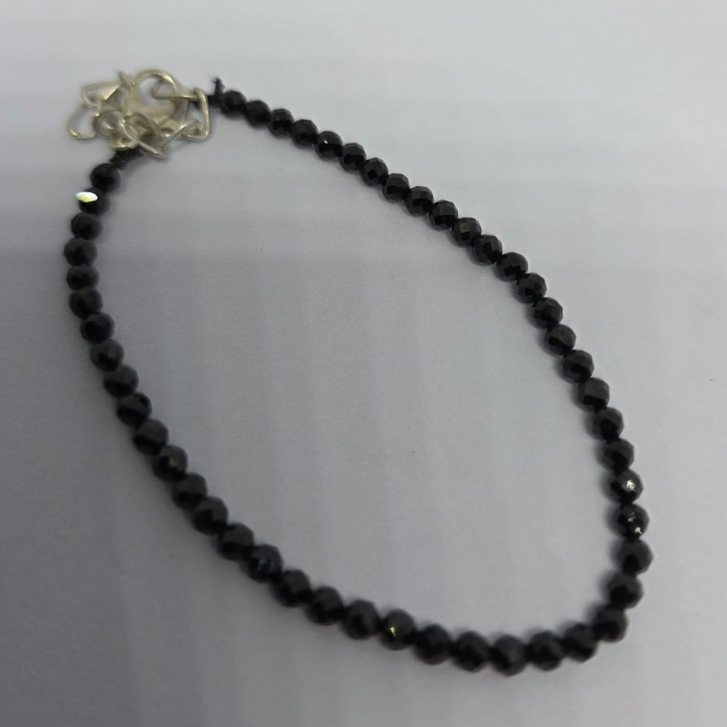 ⚫✨ Black Tourmaline Anklet – Protection, Grounding & Positive Energy