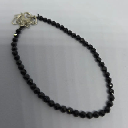 ⚫✨ Black Tourmaline Anklet – Protection, Grounding & Positive Energy