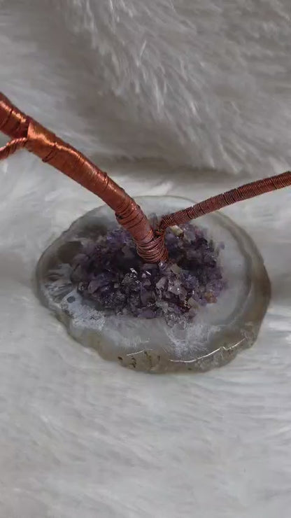 💜🌳 Amethyst Heart-Shaped Tree – Calmness, Healing & Spiritual Growth